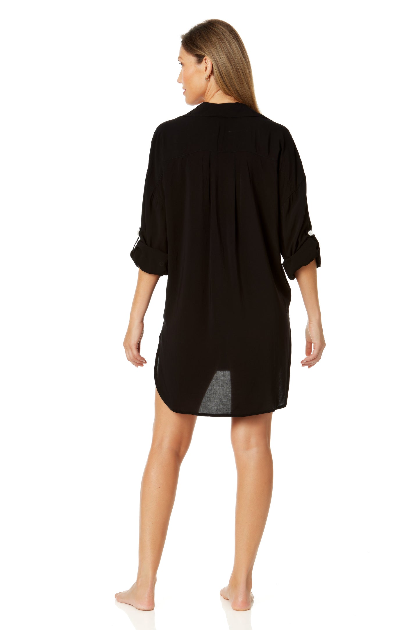 Women's Live In Color Button Down Shirt Swimsuit Cover Up