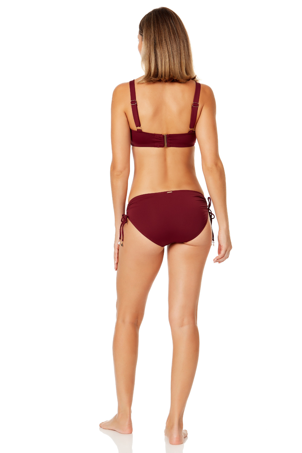 Women's Live In Color Ring Strap Bandeau Swim Top