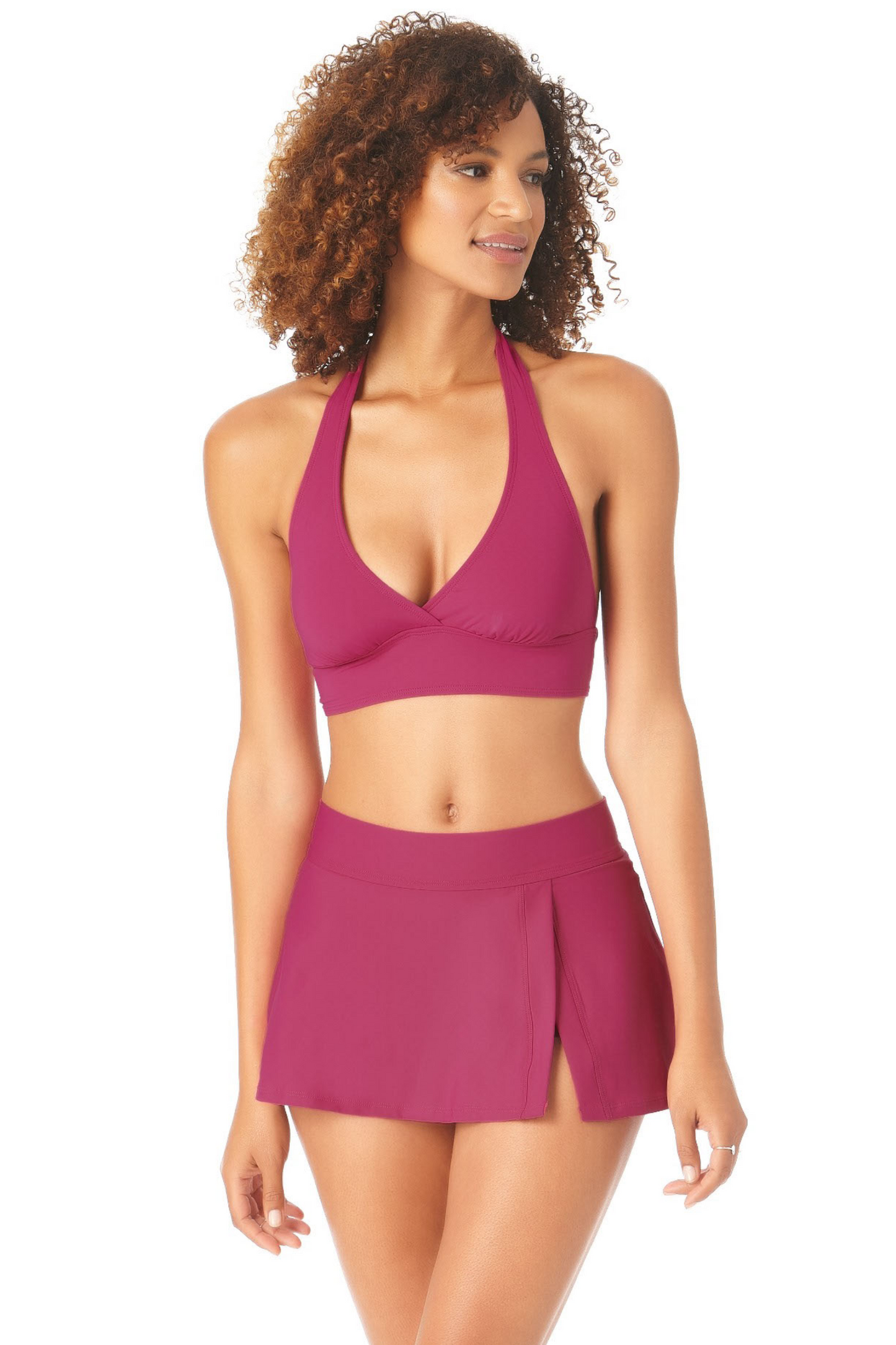 Anne Cole Women's Live in Color Halter Bikini Top