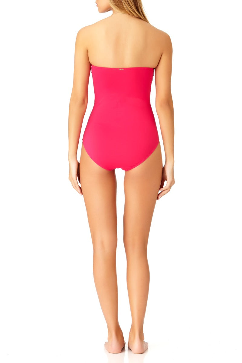 Anne Cole - Shirred Bandeau One Piece Swimsuit
