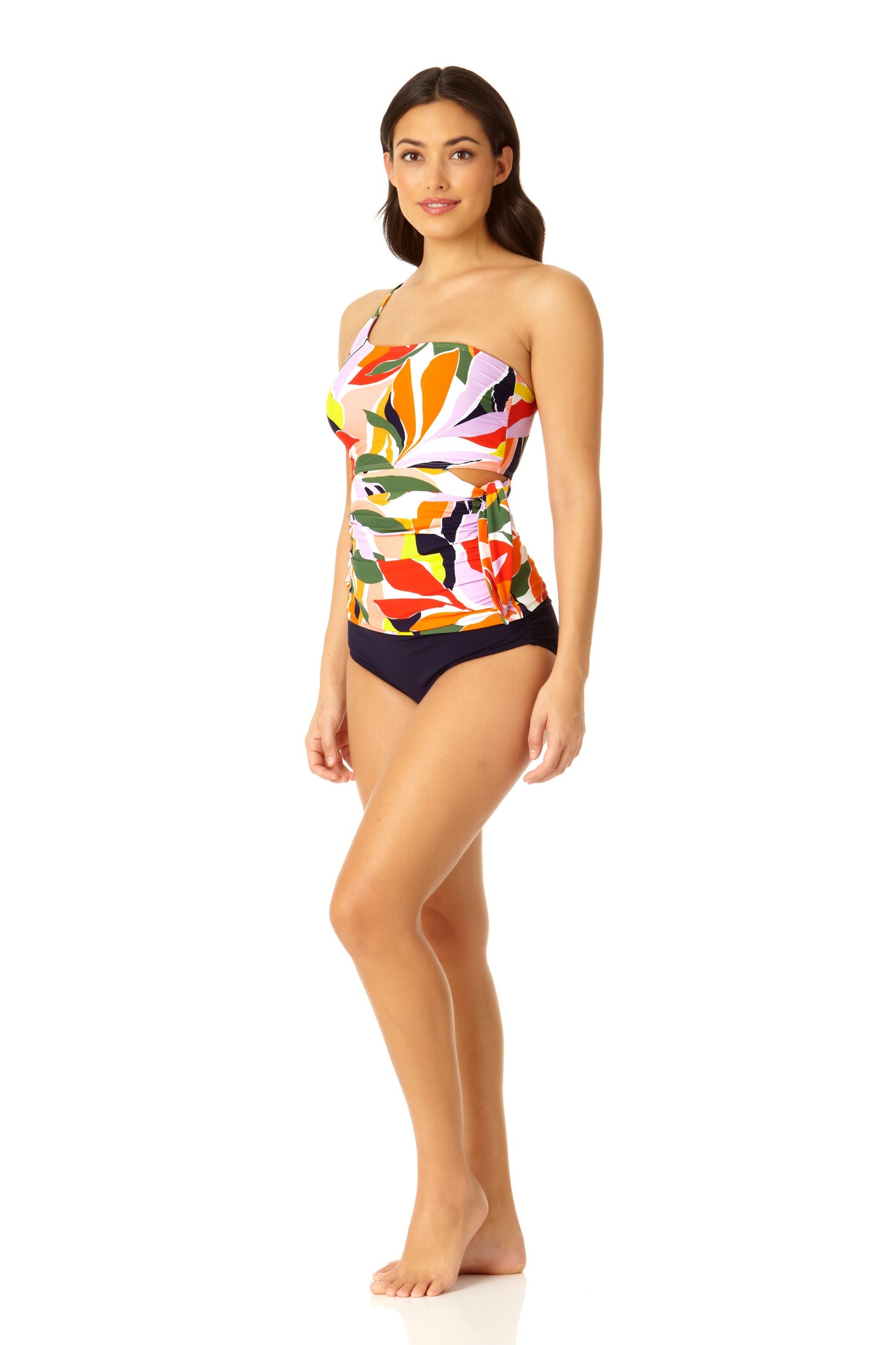 Anne Cole - Women's Asymmetrical Side Tie Tankini Swim Top