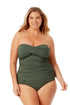 Anne Cole Plus -  Twist Front Bandeaukini Swim Top