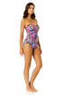 Women's Paisley Parade Twist Front Shirred One Piece Swimsuit