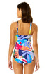 Women's Tropic Stamp Rectangle Strap One Piece Swimsuit