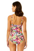 Women's Sun Blossom Retro Twist Front Shirred One Piece Swimsuit