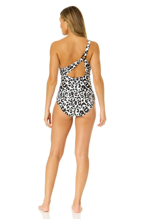 Women's Wild Cat Peek-a-Boo Asymmetric One Piece Swimsuit