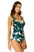 Women's Desert Bloom Soft Band Shirred One Piece Swimsuit