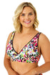 Women's Sun Blossom Soft Band Shirred Bralette Bikini Top