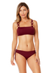 Women's Live In Color Ring Strap Bandeau Swim Top