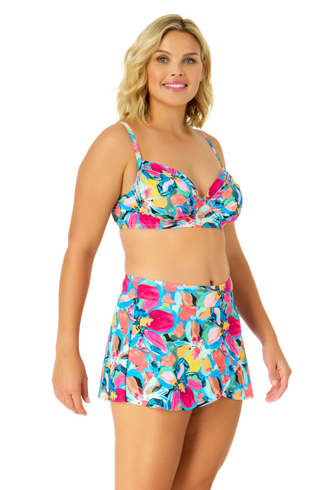 Women's Amalfi Floral Shirred Underwire Bikini Top