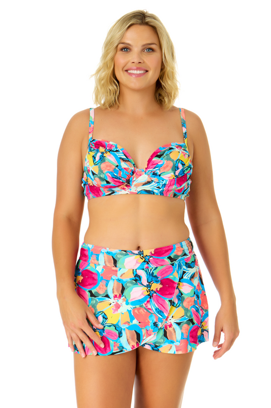 Women's Amalfi Floral Shirred Underwire Bikini Top