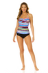 Women's Easy Breezy Stripe Twist Front Bandeaukini Swim Top