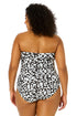Women's Plus Size Wild Cat Twist Front Shirred One Piece Swimsuit