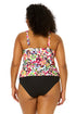 Women's Plus Size Sun Blossom Twist Front Underwire Tankini Swim Top