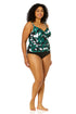 Women's Plus Size Desert Bloom Twist Front Underwire Tankini Swim Top