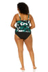 Women's Plus Size Desert Bloom Twist Front Underwire Tankini Swim Top