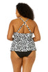 Women's Plus Size Wild Cat Ring Easy Tankini Swim Top