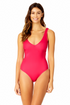 Women's Solid Lace Up Compression One Piece Swimsuit