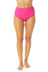 Women's Live in Color Convertible High Waist Shirred Swim Bottom