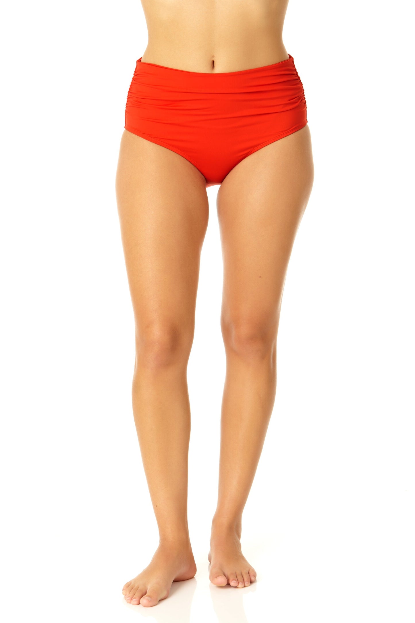 Women's Live in Color Convertible High Waist Shirred Swim Bottom