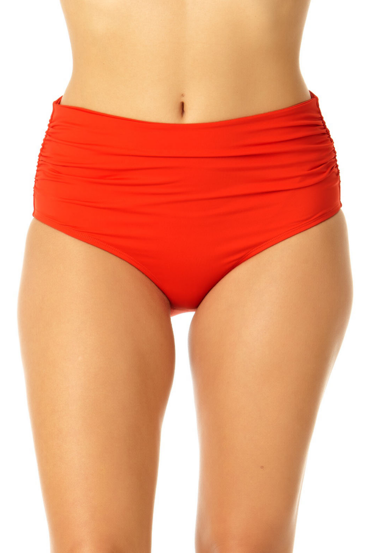 Women's Live in Color Convertible High Waist Shirred Swim Bottom