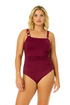 Women's Live In Color Ring Strap Asymmetric One Piece Swimsuit