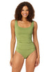 Anne Cole - Square Neck Shirred One Piece