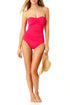 Anne Cole - Shirred Bandeau One Piece Swimsuit