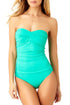 Anne Cole - Shirred Bandeau One Piece Swimsuit