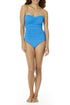 Anne Cole - Bandeau Shirred One Piece Swimsuit
