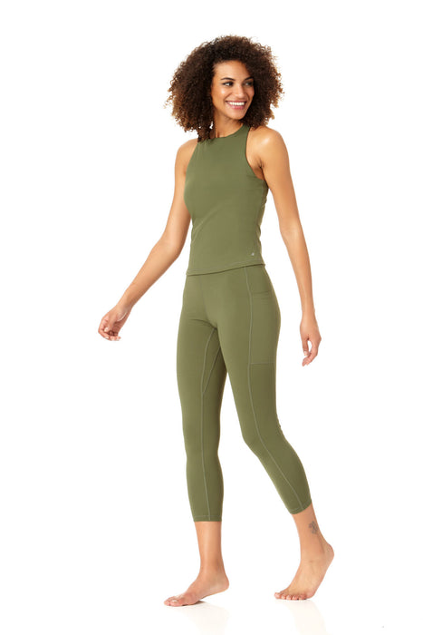 Anne Cole Active - Women's High Neck Racer Back Tank Top