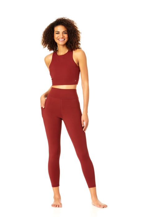 Anne Cole Active - Women's High Neck Crop Top