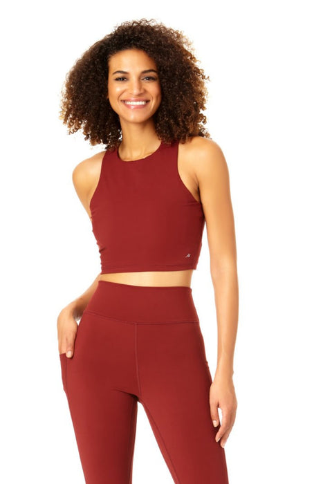 Anne Cole Active - Women's High Neck Crop Top