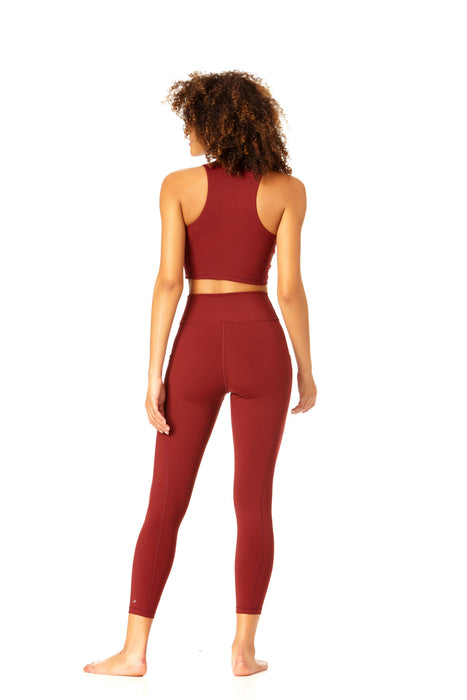 Anne Cole Active - Women's High Neck Crop Top