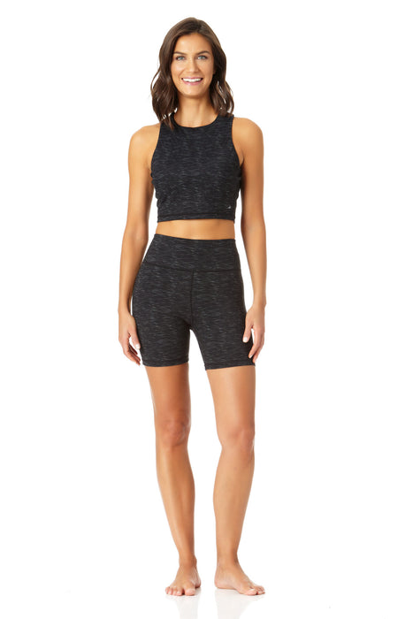 Anne Cole Active - Women's High Neck Crop Top