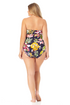 Anne Cole Plus - Twist Front Shirred One Piece Swimsuit