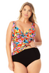 Anne Cole Plus - Twist Front Underwire Tankini Swim Top