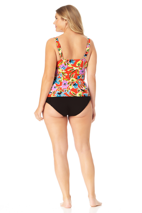 Anne Cole Plus - Twist Front Underwire Tankini Swim Top