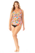 Anne Cole Plus - Twist Front Underwire Tankini Swim Top