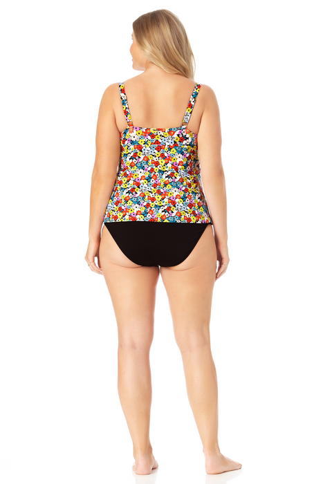 Anne Cole Plus - Twist Front Underwire Tankini Swim Top