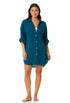 Anne Cole - Women's Button Down Shirt Swimsuit Cover Up