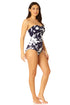Anne Cole - Women's Twist Front Shirred One Piece Swimsuit