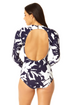 Anne Cole - Women's Long Sleeve Open Back One Piece Rash Guard Swimsuit