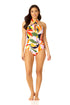 Anne Cole - Women's Ring High Neck Halter One Piece Swimsuit