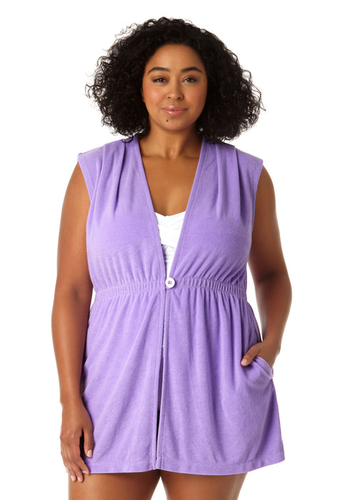 Plus size terry best sale cover up