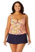 Anne Cole Plus - Women's Retro Twist Front Underwire Tankini Swim Top