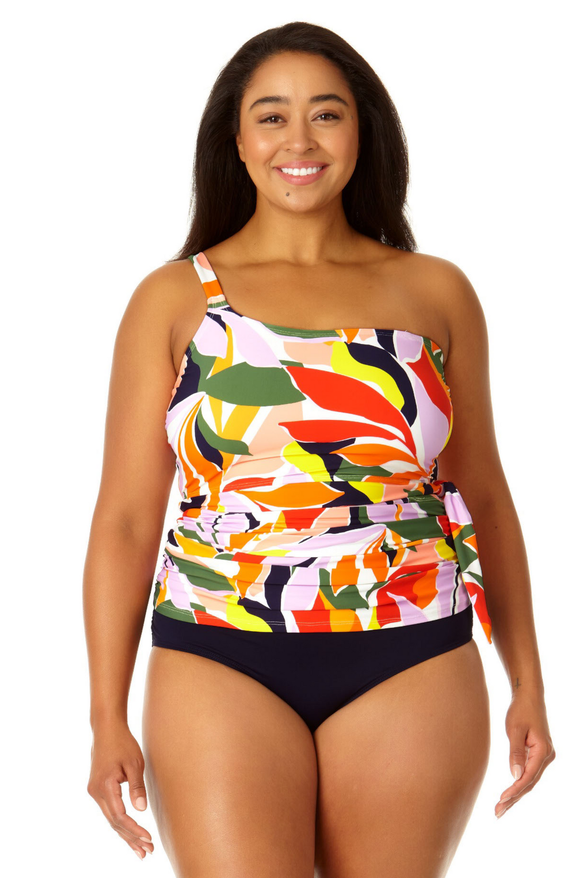 Side tie tankini best sale top