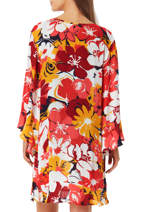 Anne Cole - Flounce V Neck Tunic Cover Up