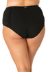 Anne Cole Plus - Convertible High Waist Shirred Swim Bottom