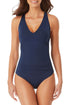 Anne Cole - V Neck Cross Back One Piece